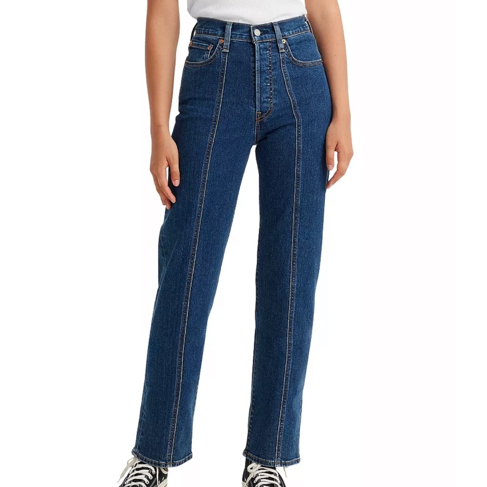 Levi’s Ribcage Straight Leg Seamed Blue Women's Jeans 26x27